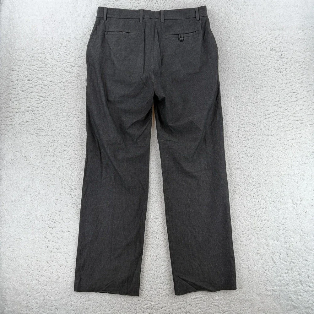 Banana Republic Dress Pants Mens 33x32 Gray Regular Fit Herringbone Stretch